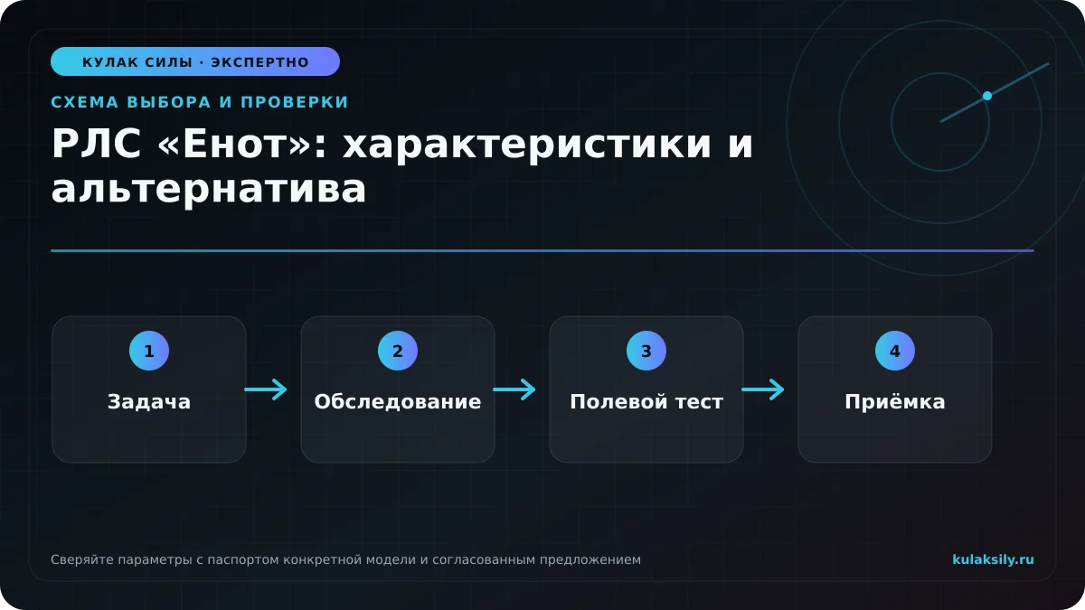 Схема выбора и проверки по теме: РЛС «Енот»: характеристики и альтернатива