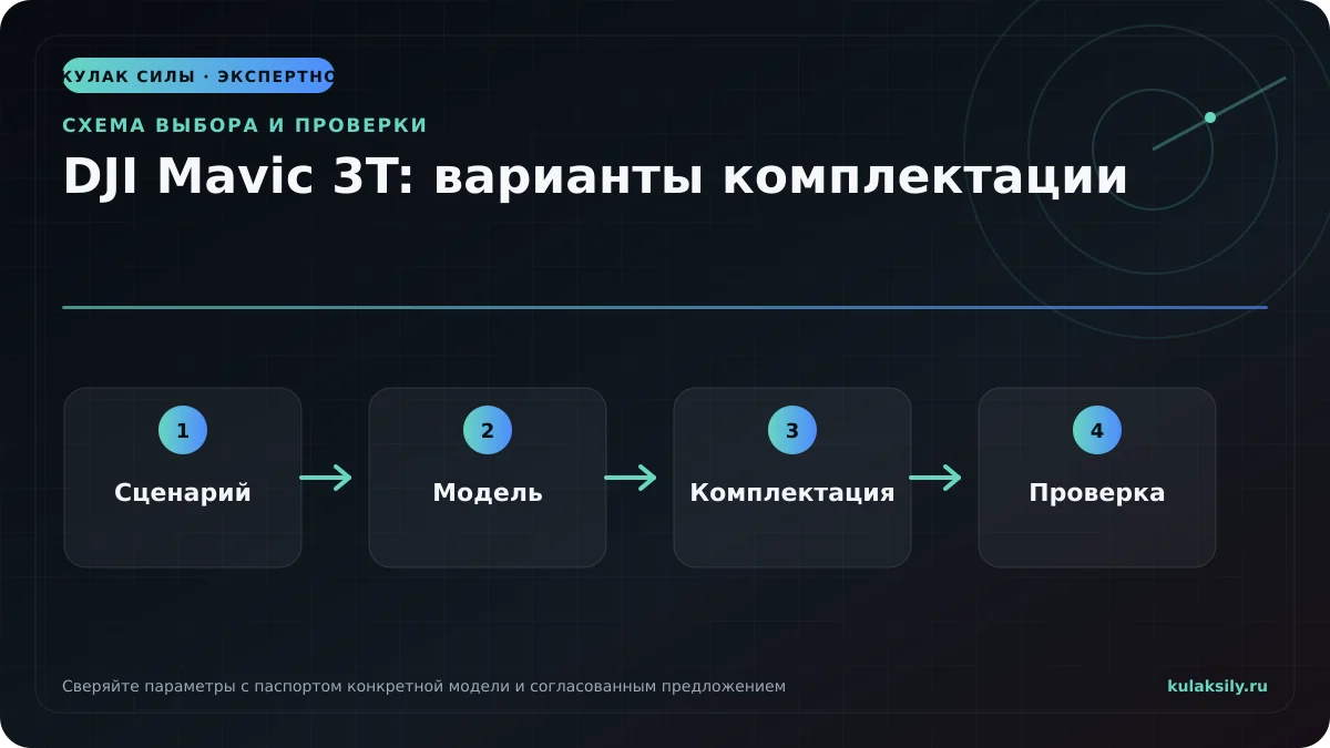 Схема выбора и проверки по теме: DJI Mavic 3T: варианты комплектации