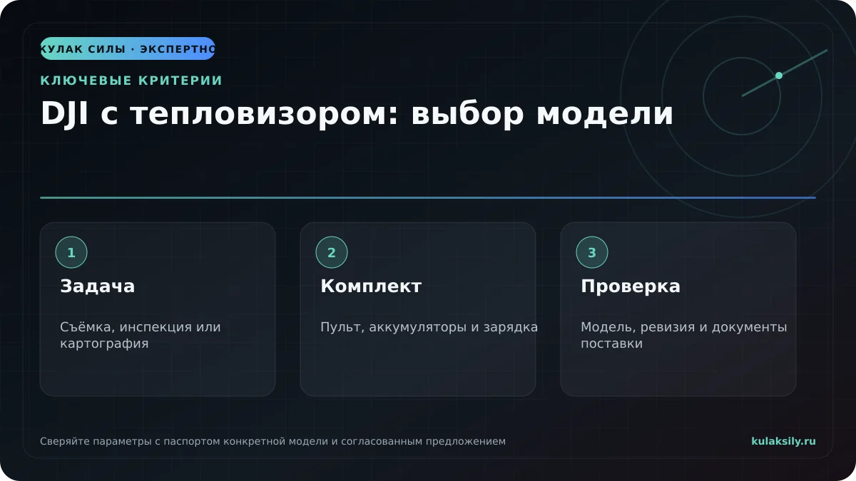 Ключевые критерии по теме: DJI с тепловизором: выбор модели