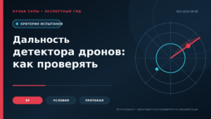 Реальная дальность детектора дронов: от чего зависит и как задать критерии приёмки