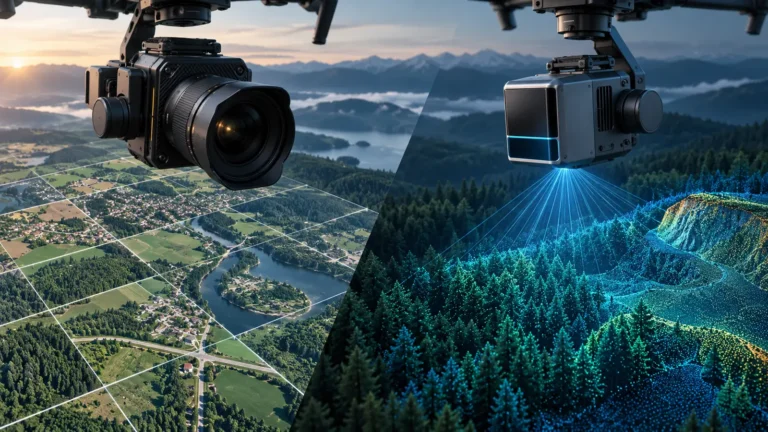 Сравнение камер DJI Zenmuse P1 для фотограмметрии и Zenmuse L2 для LiDAR-съёмки