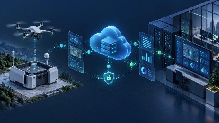 Интеграция DJI Cloud API между дроном, облачным шлюзом и корпоративной информационной системой